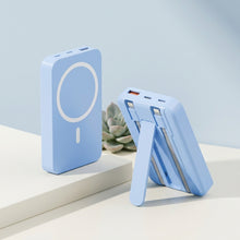 Magnetic Power Bank with Built-in Cable and Fold-Out Stand
